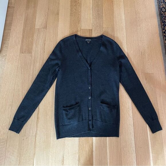 Lord & Taylor gray cardigan sweater - Picture 1 of 7